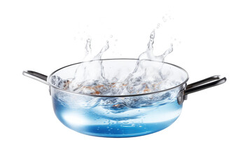 The Magical Dance of Boiling Water on White or PNG Transparent Background.