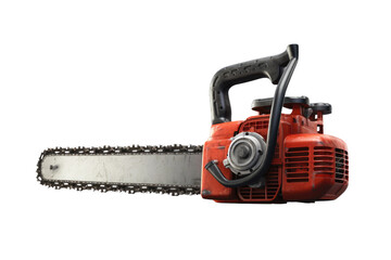 The Whispering Blade: A Chainsaws Dance on White Canvas on White or PNG Transparent Background.