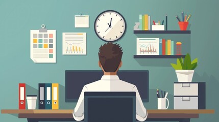 A detailed illustration of a small business owner's daily routine, underscoring the disciplined approach necessary for achieving sustained success.