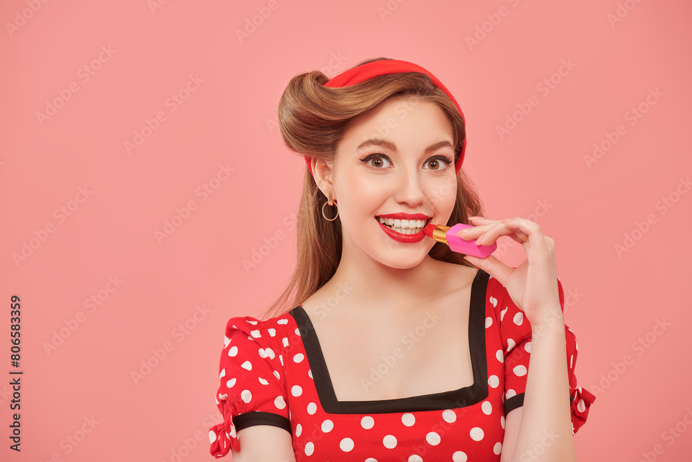 Wall mural red pinup lipstick