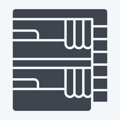 Icon Train Bed. related to Train Station symbol. glyph style. simple design illustration