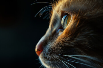 Close-Up Portrait of Cat, Soft Fur Focus