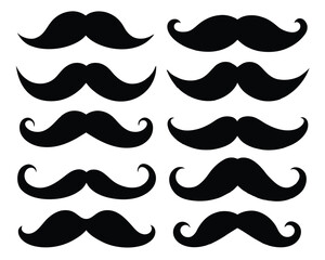 Mustache Vector Bundle Silhouette