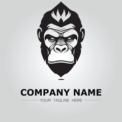 Gorilla symbol logo company vector image on the white background