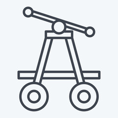 Icon Pump Trolley. related to Train Station symbol. line style. simple design illustration