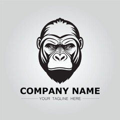 Gorilla symbol logo company vector image on the white background