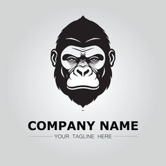 Gorilla symbol logo company vector image on the white background