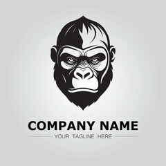 Gorilla symbol logo company vector image on the white background