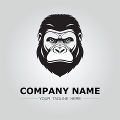 Gorilla symbol logo company vector image on the white background