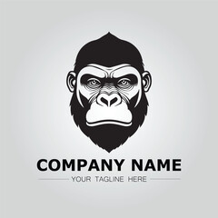Gorilla symbol logo company vector image on the white background