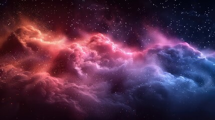 Night sky with stars and nebula. 3d rendering