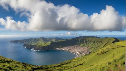 Azores, Portugal's Ponta Delgada Island has a mountainous environment.