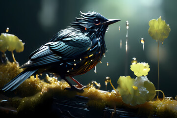 Beautiful image of a black bird