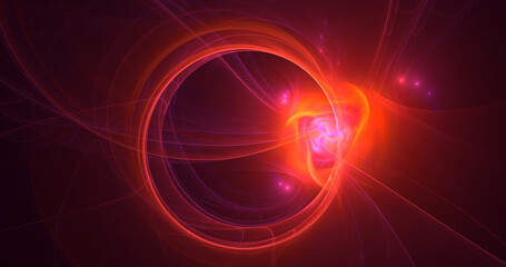 3D manual Fractal illustration. Abstract rendering multicolor technology light background. The illustration is not generated by AI.