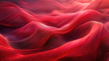Obraz premium Abstract red wave pattern design background 3d rendering