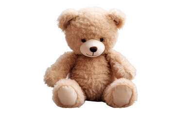 Cocoa Dreams: A Brown Teddy Bears Quiet Reflection on White or PNG Transparent Background.