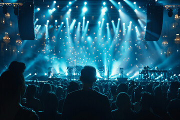 crowd of people dancing at concert	