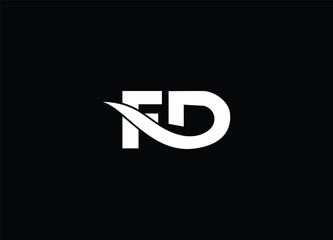FD creative modern logo design and initial logo