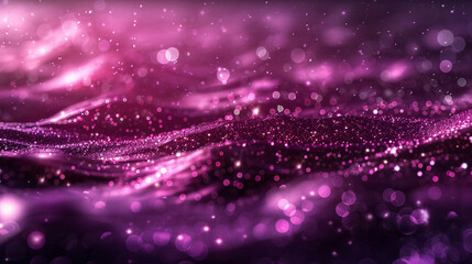 Obraz premium Magenta glitter defocused twinkly lights, resembling a windy coastline.