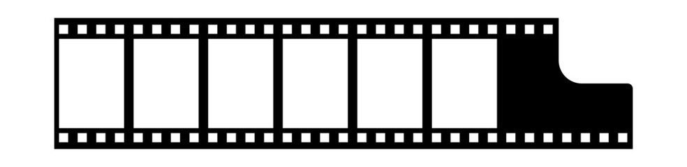 Grunge film strips collection. Old retro cinema movie strip video recording. Vector .