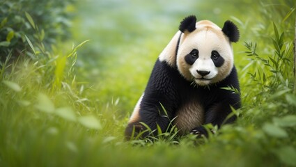 panda eating bamboo