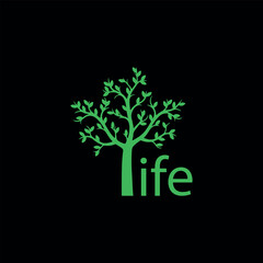 Obraz premium Tree and roots vector, abstract tree logo with circle shapes