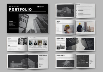 Architect Portfolio Layout Landscape