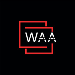Creative initial letter WAA logo design concept