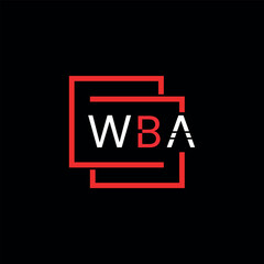 WBA Letter Initial Logo Design Template Vector Illustration