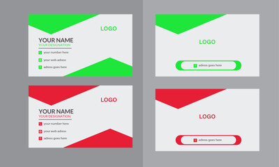 Very professional smart both side business card template with difference colour variation.
