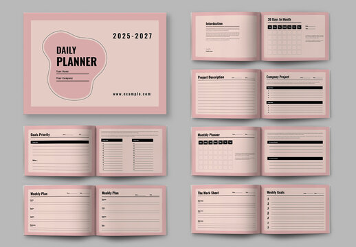 Daily Planner Template Landscape