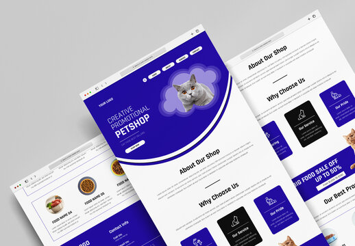 Modern Creative Promotional Petshop Email Newsletters