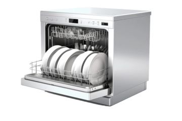 The Great Dishwashing Symphony on White or PNG Transparent Background.