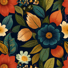 Seamless Floral Pattern in vector