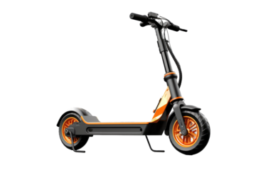 Whimsical Tango of Orange and Black on White or PNG Transparent Background.