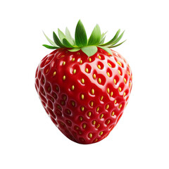 Strawberry fruit isolated on transparent background