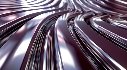 Abstract 3D gradient radial metallic