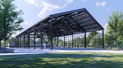 steel structure design New roof structure outside