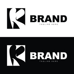 Alphabet letter K initial logo design simple product brand template