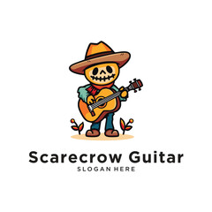 scarecrow logo design vector illustration