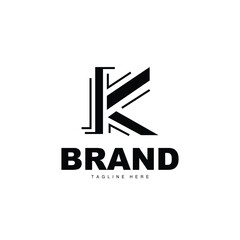 Fototapeta premium Alphabet letter K initial logo design simple product brand template