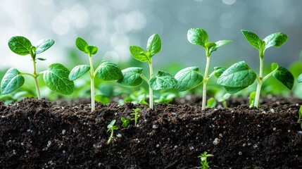 Sustainable Farming: Organic Crop Rotation, White Background, Space for Text