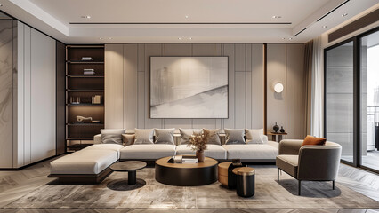 Stylish Simplicity: A Minimalist Living Room with Sleek Aesthetics