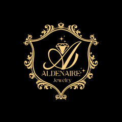 golden heart with floral ornament