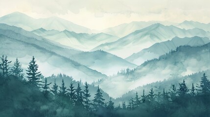 Obraz premium Artistic watercolor depicting a gentle meadow under a wide, calming horizon, the delicate strokes evoking peace and comfort for patients