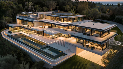 Futuristic Elegance: An Ultra-Modern Mansion of Glass and Steel