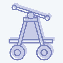 Icon Pump Trolley. related to Train Station symbol. two tone style. simple design illustration