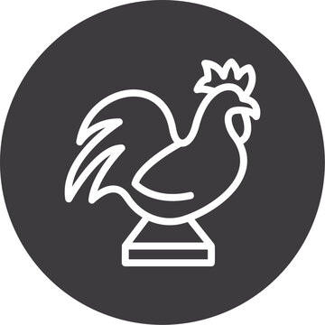 Golden Rooster Icon