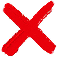 red Wrong sign Hand Drawn