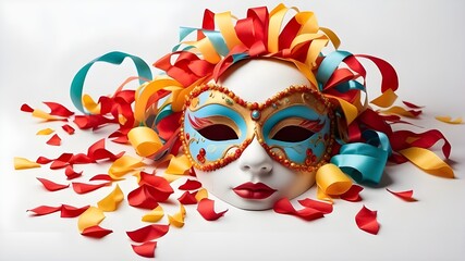carnival mask on a white background